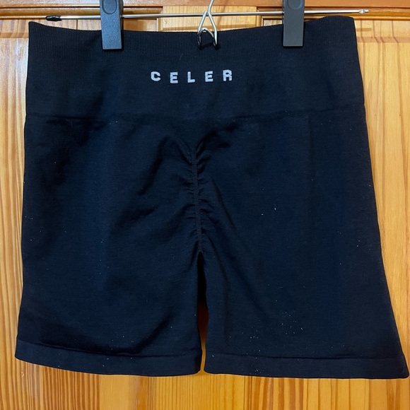 CELER Black High-Waisted Shorts - Picture 9 of 9